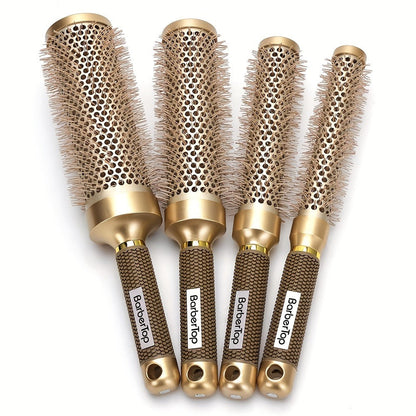 Round Hair Brush Nano Ceramic Ion, Heat Resistant Blowout Styling Roller Comb for Voluminous Bangs