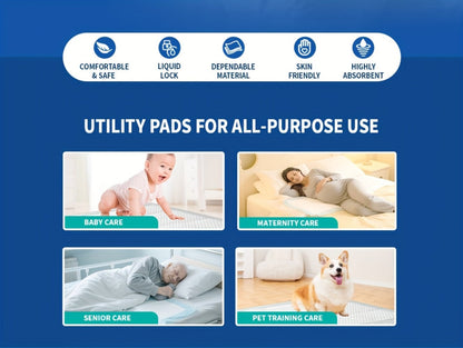 Extra Large Disposable Underpads 30x36 Inch Super Adult Incontinence Bed Pads with Effective for Entryways, Bedrooms and Living Spaces
