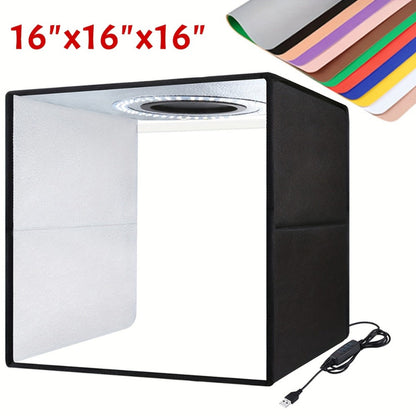 LED Photo Studio Light Box Folding Photography Shooting Tent with 12 Color Backdrops for an Everyday Personal Care Routine