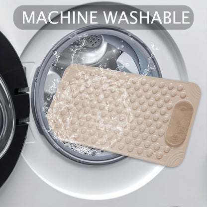Textured Shower Bath Mat in 14.2 x 27.5 or 19.7 x 31.5-Inch Sizes and Six Color-and-Size Combinations