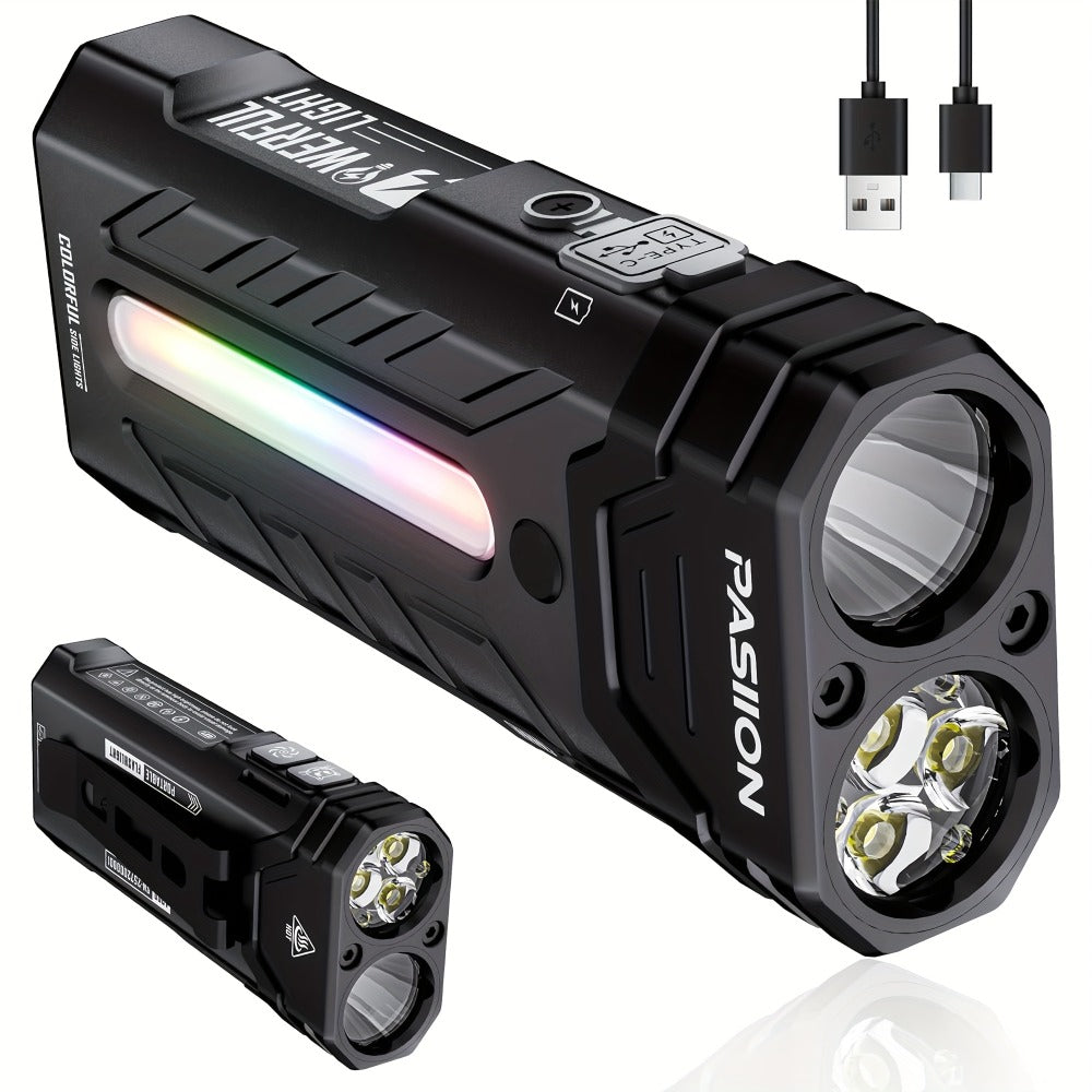 High Lumen Flashlight 5000 Lumen Ultra Bright, High- Battery Long Runtime USB Rechargeable