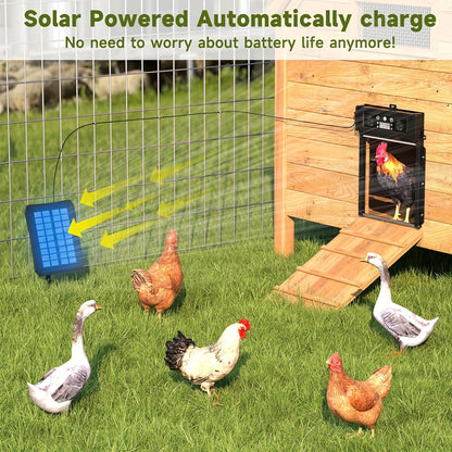 Automatic Chicken Coop Door Solar Powered – KA-200 Aluminum Alloy Auto Door with Timer, Light Sensor, Anti-Pinch Safety