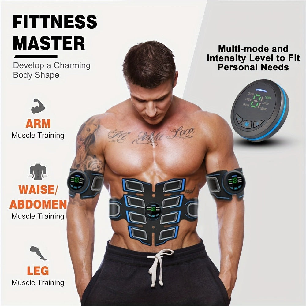 EMS Abs Stimulator Waist Belt Portable Abdominal Toner Electric Trainer Adjustable Modes for Entryways, Bedrooms and Living Spaces