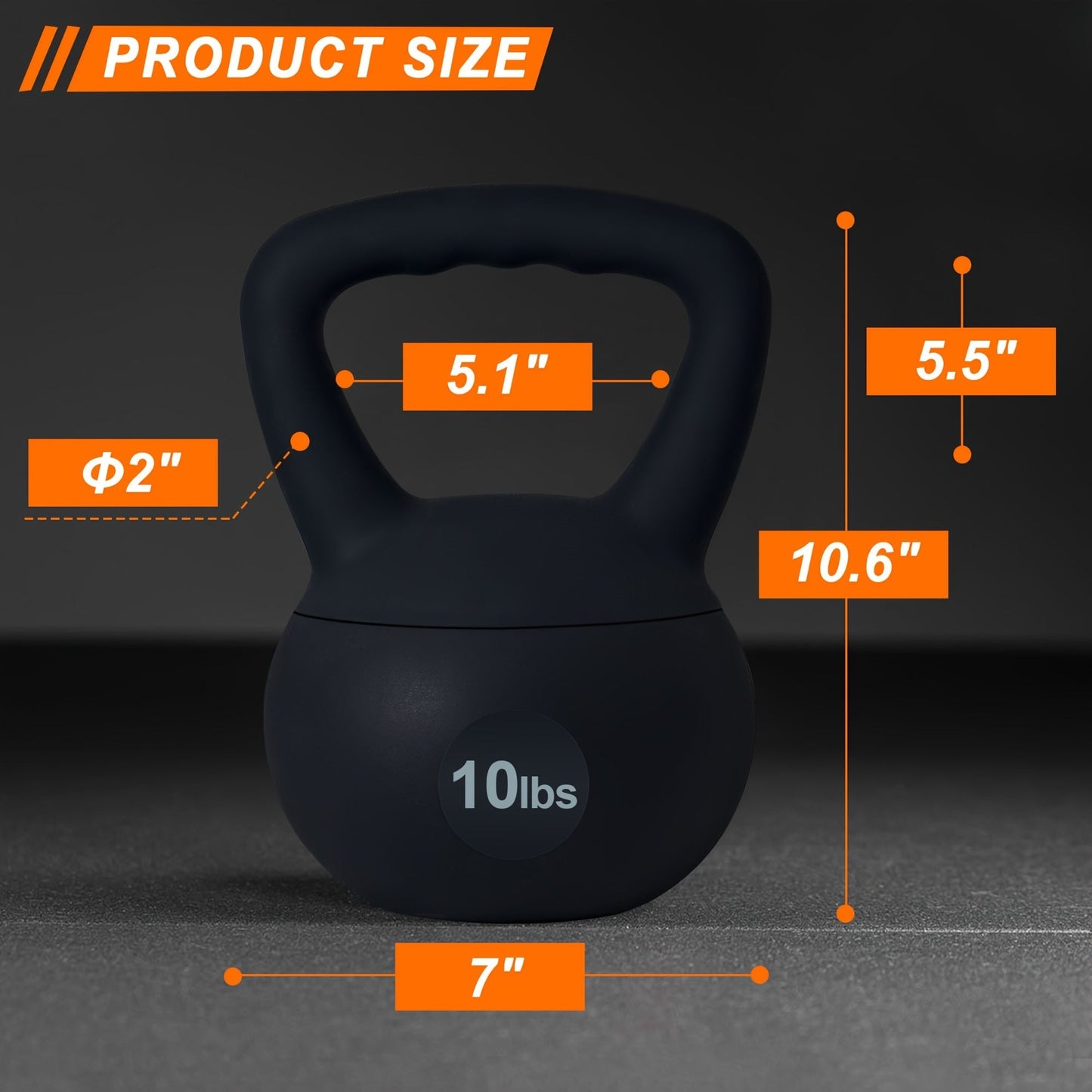 Soft PVC Kettlebell Iron Sand Filled – Wide Non-Slip Handle, 10 to 25 lbs, Safe for Home Use – Strength Training Weights for Women &
