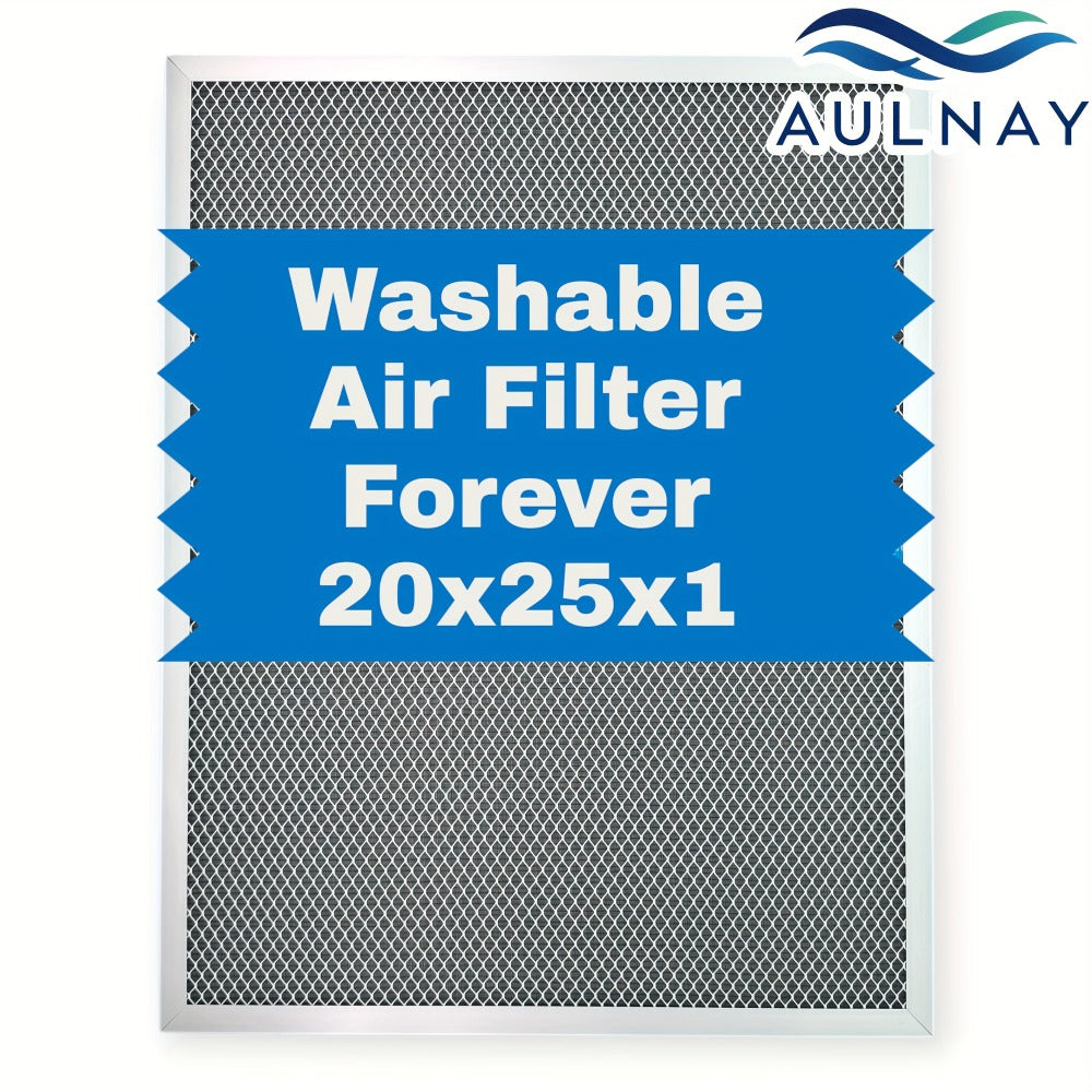 Electrostatic HVAC Air Filter MERV 8 Lifetime Reusable, 6-Layer Filtration MPR 600 FPR 5, Increases Airflow