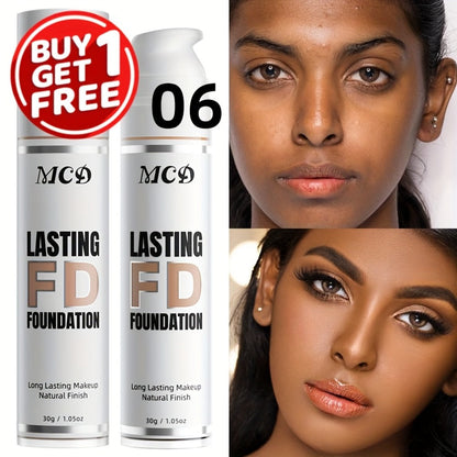 MCO Liquid Foundation Two-Bottle Set with Pump Dispensers and Nine Matching Shade-Code Pairs
