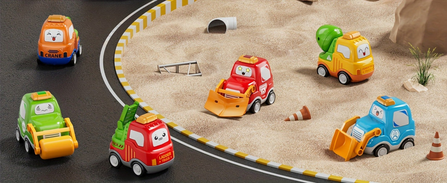Transport Construction Truck Toy for Boys, 16.9 Inch Large Carrier Truck with 6 Cars, Lights & Sounds