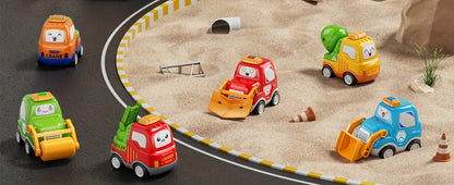 Transport Construction Truck Toy for Boys, 16.9 Inch Large Carrier Truck with 6 Cars, Lights & Sounds