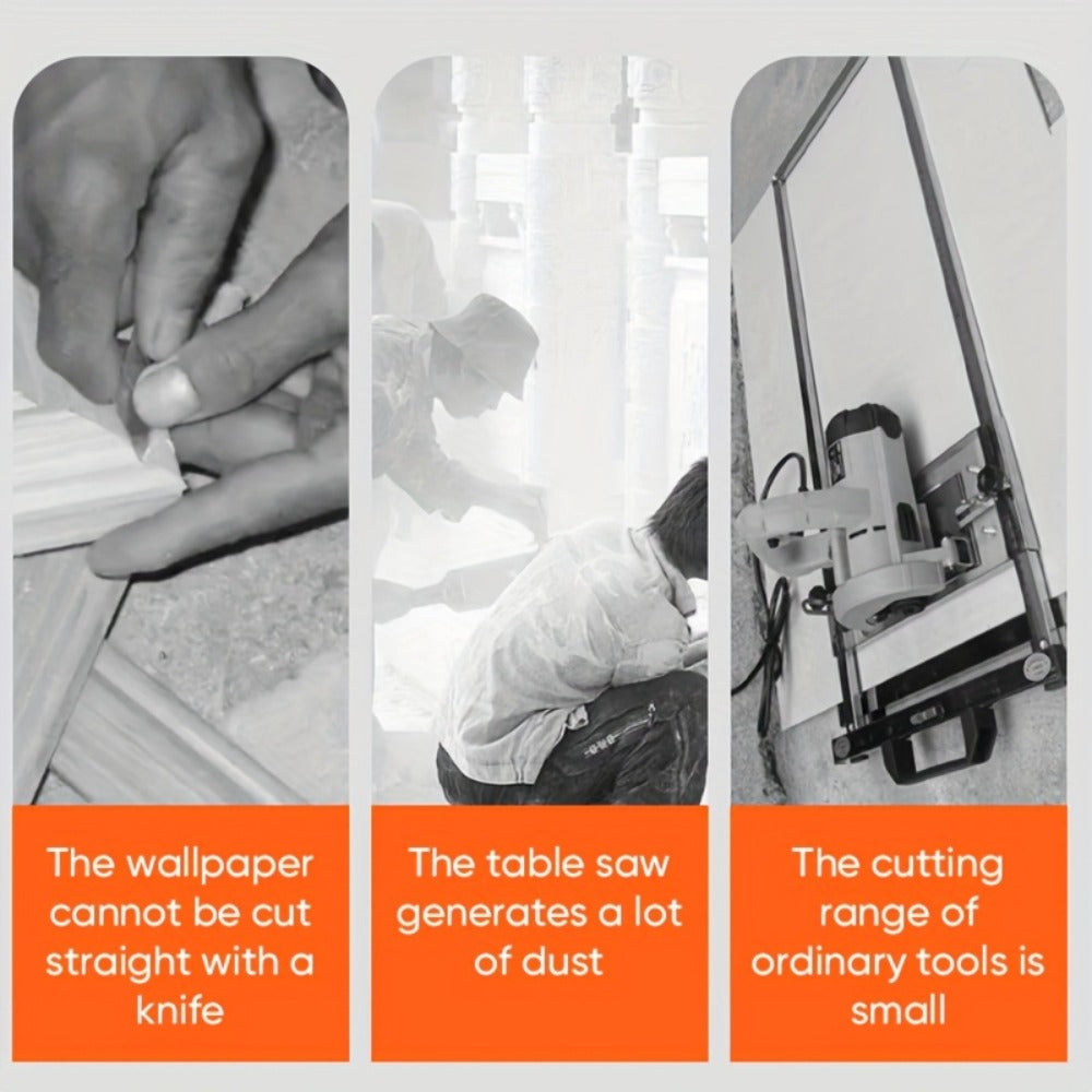 Drywall Scoring Knife 23-Wheel Foldable Gypsum Board Cutter with Adjustable Guide & Handle
