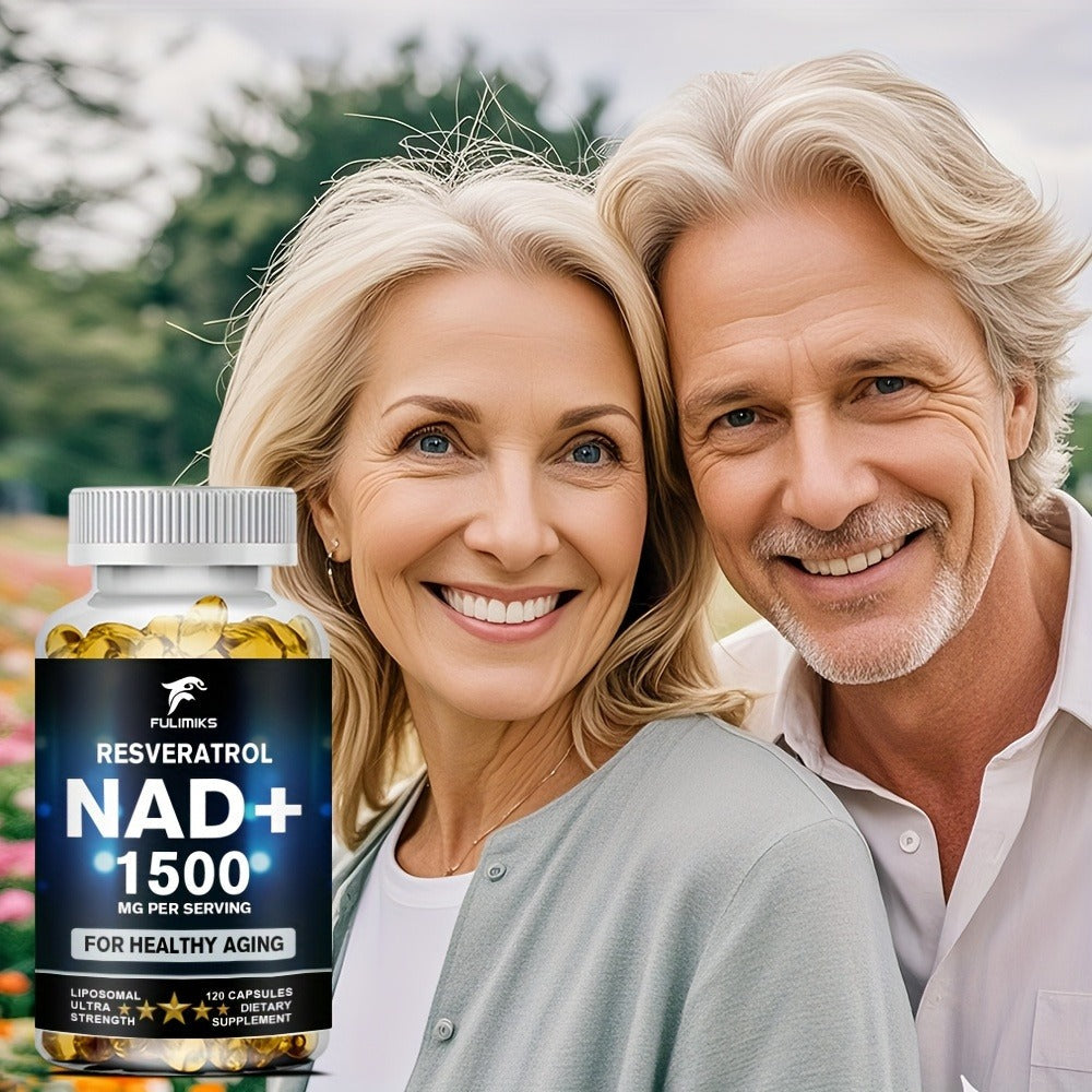 NAD+ Supplement Capsules with Resveratrol, Cellular Energy, & Daily Vitality Support for Women & Men