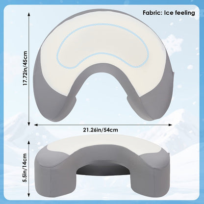 Cervical Pillow C-Shaped Neck Support Side Back Sleepers for Entryways, Bedrooms and Living Spaces