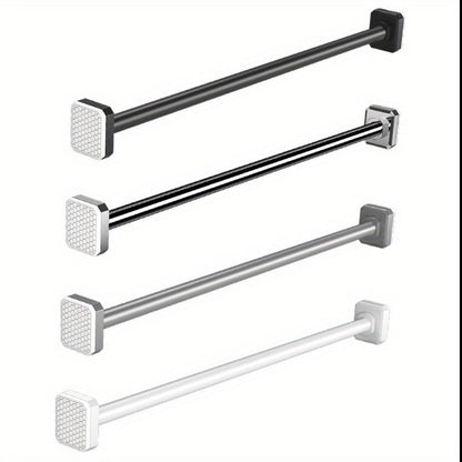 Tension Curtain Rod No Drill Telescopic Shower Bathroom Towel Rack Adjustable Hanging Rod Balcony Coat Hanger Drying Rod