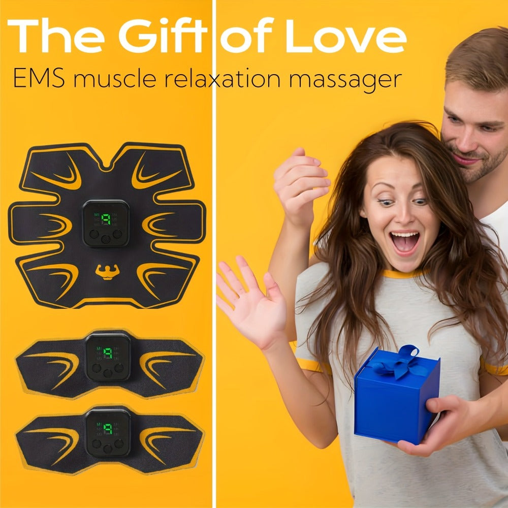 EMS Stimulator Trainer Patches, 8 Modes 19 Intensities Fitness Exerciser for Arms, Legs & Body Toning
