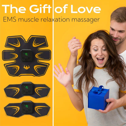 EMS Stimulator Trainer Patches, 8 Modes 19 Intensities Fitness Exerciser for Arms, Legs & Body Toning