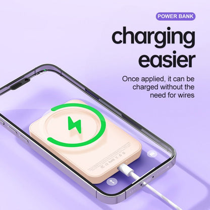 Power Bank Magnetic 5000mAh Mini with Wireless Charging, PD, QC3.0 and Eight Colors for Travel