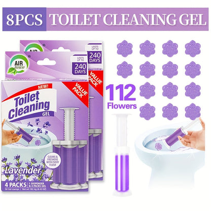 Toilet Cleaning Gel Stamp with Dispenser, Toilet Bowl Freshener & Cleaner Gel Stamps Scale & Toilet Ring