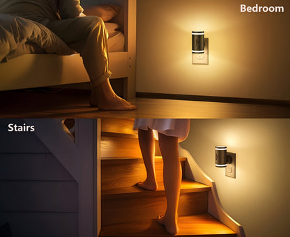 LED Night Light Plug In Dusk to Dawn Sensor, 5-120LM Adjustable Brightness, 3 Color Temperatures