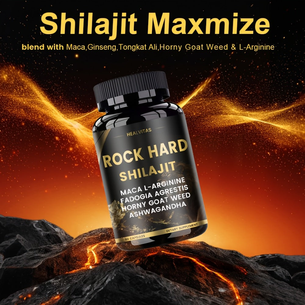 Shilajit Ashwagandha Capsules with Taurine, Ginseng & Turmeric, 5-in-1 Natural Energy, Mood, Nerve & Antioxidant Support