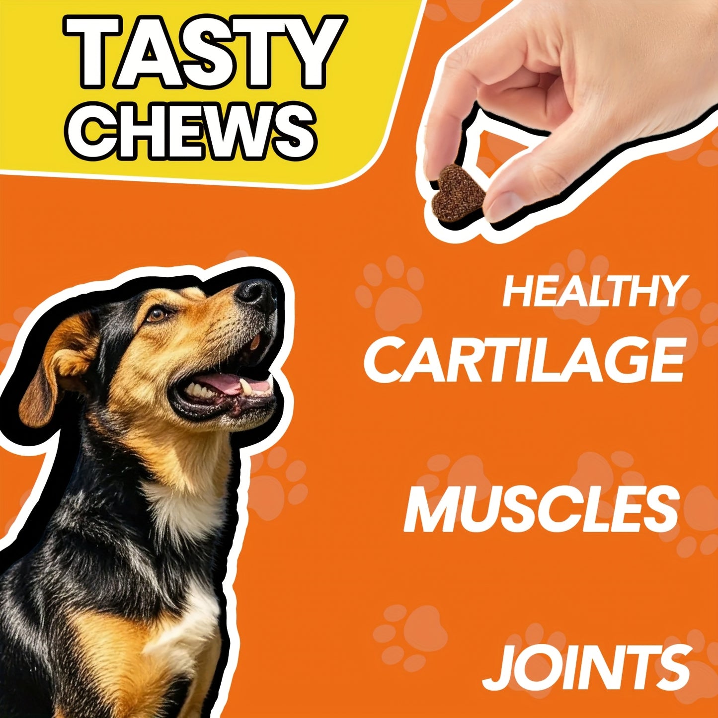 Hip & Joint Supplement for Dogs with Glucosamine & Chondroitin – MSM, Alaskan Salmon Oil Soft Chews for Mobility & Flexibility