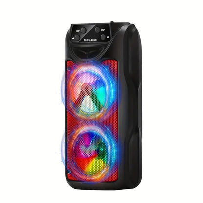 Portable Bluetooth Speaker MOS-2058 with RGB Ambient Lights, USB, AUX, FM, TF Playback and Four Colors