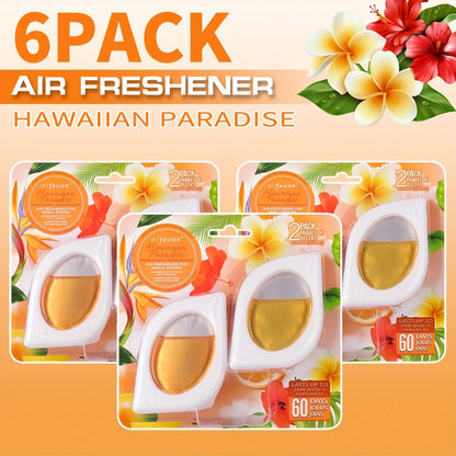 Air Freshener Odor Eliminator for Home Closet Bathroom Pets Small Space 0.25oz Up to 30 Days 6 Scents Eucalyptus Lavender Hawaiian Peach