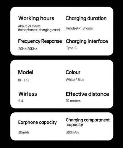 ANC Wireless Earbuds Acer Official TWS In-Ear Active Noise Cancellation Spatial Audio for Bedside Audio, Alarms and Room Entertainment