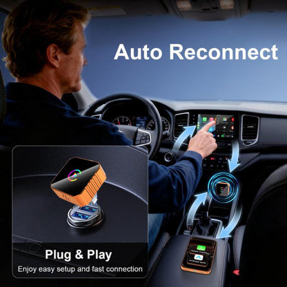 Compact USB Adapter for Factory Wired CarPlay or Android Auto Systems with Orange or Black Checkout Options