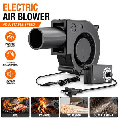 Turbo Blower Set with Adjustable Air Outlet - BBQ Barbecue Stove Firewood Stove Fan for Grilling, Camping and Outdoor Meals
