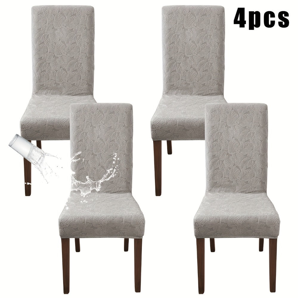 Stretch Dining Chair Covers Set of 4/6 – Plant Print Slipcovers for Dining Room Kitchen Chairs, Elastic Parsons Chair Protector, Home Decor