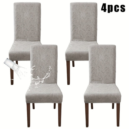 Stretch Dining Chair Covers Set of 4/6 – Plant Print Slipcovers for Dining Room Kitchen Chairs, Elastic Parsons Chair Protector, Home Decor