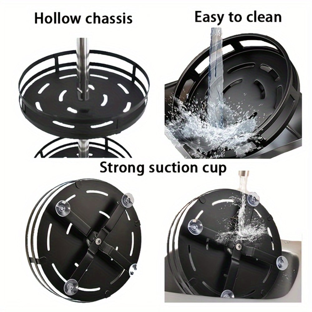 Rotating Spice Rack Kitchen Organizer with One, Two or Three Metal Tiers and 360-Degree Turntable Base