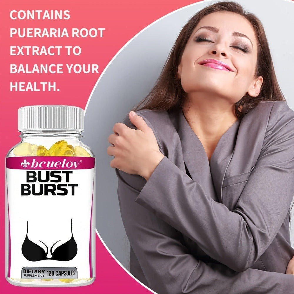Pueraria Mirifica Breast Enhancement Capsules 120ct, Natural Phytoestrogen Formula for Women, Supports Bust Firmness