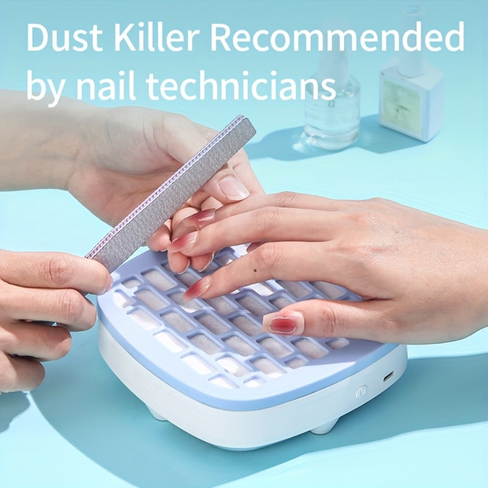 Nail Dust Collector Mini USB Electric Vacuum Cleaner with 10 Filter Pads & Strong Suction, Portable Nail