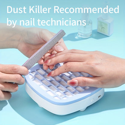 Nail Dust Collector Mini USB Electric Vacuum Cleaner with 10 Filter Pads & Strong Suction, Portable Nail