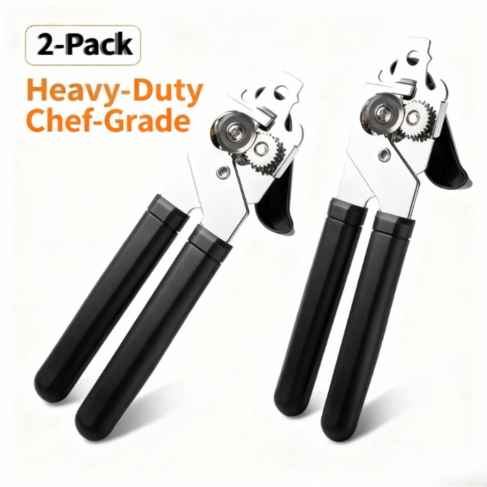 Can Opener 3-in-1 Stainless Steel Manual Can Opener with Smooth Edge Bottle Opener Handle for Home Cooking, Dining and Outdoor Meals