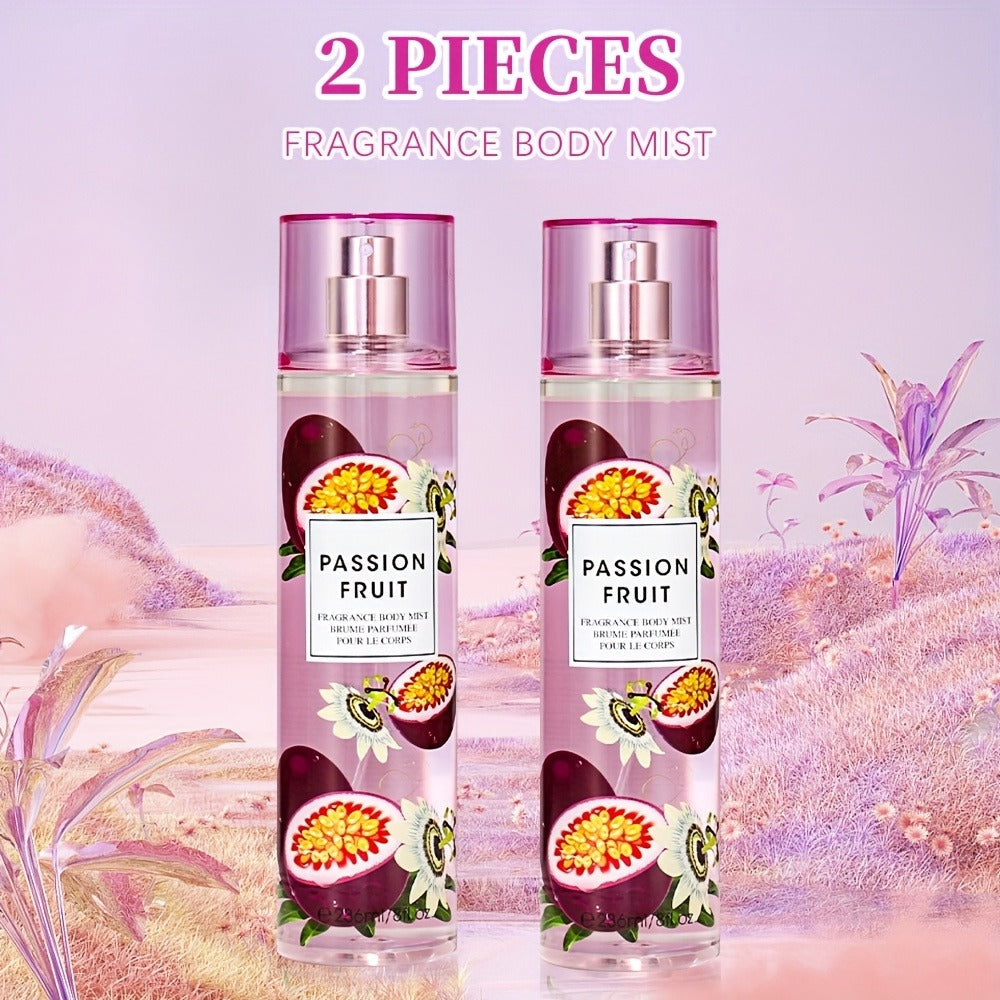 Two-Piece Fruit Scent Body Mist Set, 8 fl oz / 236ml Bottles in Nine Exact Matching Scent Options
