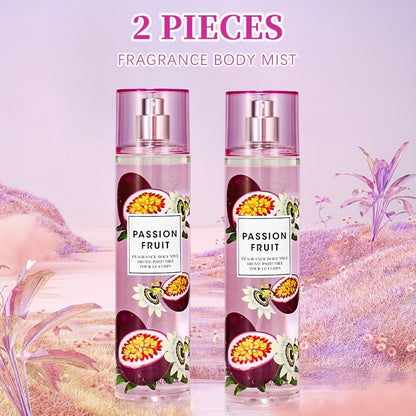 Two-Piece Fruit Scent Body Mist Set, 8 fl oz / 236ml Bottles in Nine Exact Matching Scent Options
