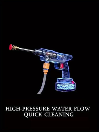 Car Pressure Washer with 4000 PSI Listing, 6-in-1 Spray Nozzle, 5m Hose and One or Two Batteries