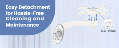 Ultra-Slim Non-Electric Bidet Attachment for Toilet, Self-Cleaning Dual Retractable Nozzles, Adjustable Water Pressure, Fresh Water Sprayer