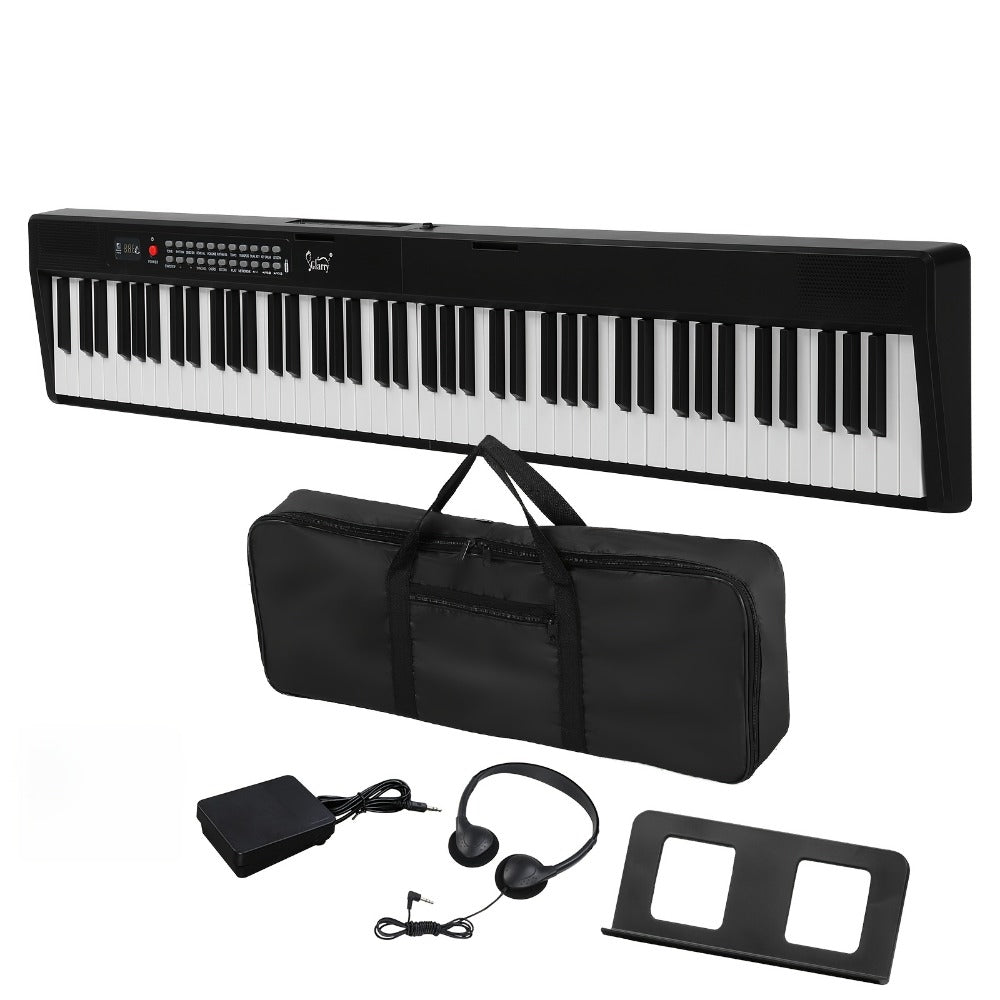 88-Key Foldable Digital Piano with MIDI, Pedal, Headphones and Bag detail image - detail view 9