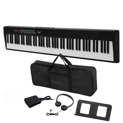 88-Key Foldable Digital Piano with MIDI, Pedal, Headphones and Bag detail image - detail view 9