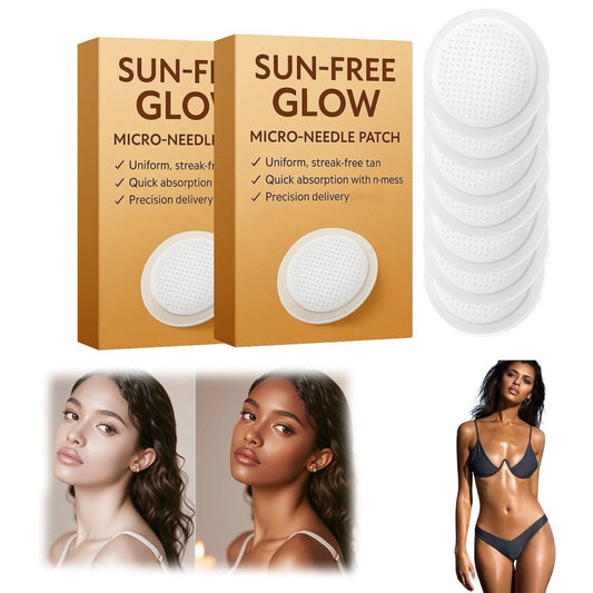 Microneedle Self Tanning Patches for Face & Body – Streak-Free Sunless Bronze Glow, UV Free Natural Looking Tan Patches for Women – 2 Boxes