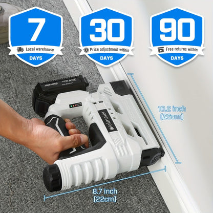 Cordless Stapler Brad Nailer 2-in-1 4V / 20V No Compressor, with Battery, Charger & 1600pcs Nails & Staples