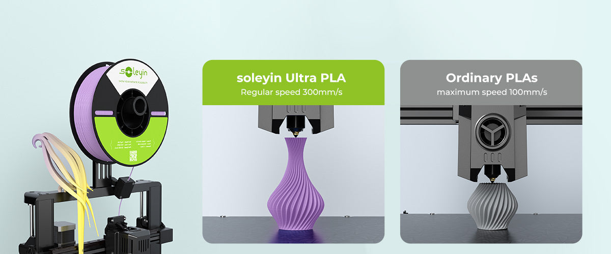 3D Printer Filament Soeyin PLA 1.75mm 1kg Open-Rim Spool in Almond Purple, Strawberry Milk or Grey