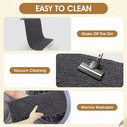 Chenille Dog Door Mat Super Muddy Paws Pet Rug Gingham Entryway Mat Indoor Outdoor Multiple Sizes & Colors