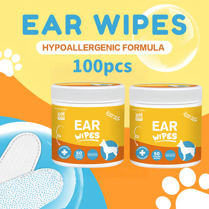 Pet Cleaning Wipes for Dogs & Cats – Ear Wipes Eye Wipes Dental Wipes Teeth Cleaning Kit, Soothing Deodorizing Itch Relief Coconut Scent