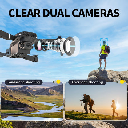 E88 Foldable Drone with Dual Camera with the Listed Color, Size or Set Options for Everyday Use