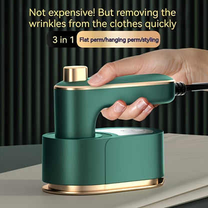 Portable Steam Iron for Clothes, 40W Handheld Folding Steamer with 180° Rotating Head, Fast Heating & Quick Wrinkle Removal for Travel