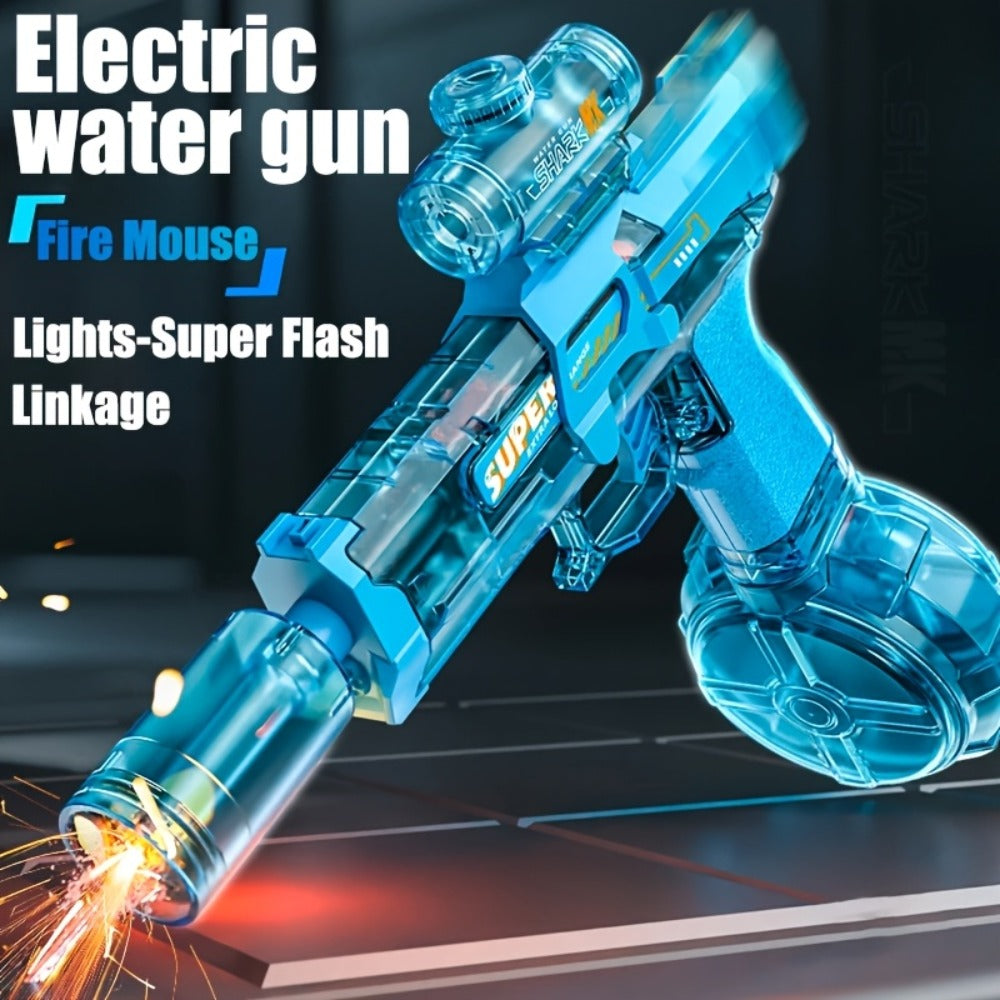 Rechargeable Transforming Electric Water Blaster with LED Muzzle Light and Blue or Blue Spec2 Option