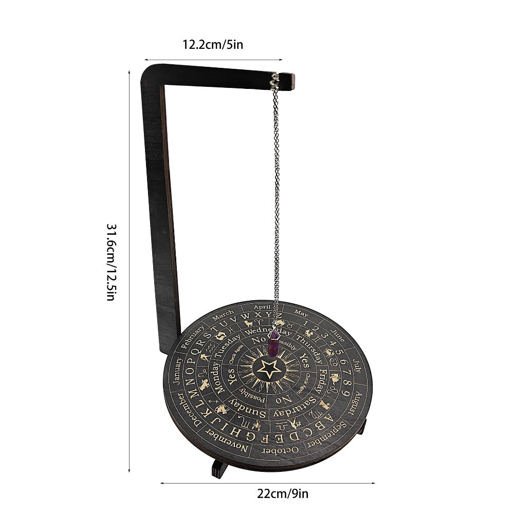 Wooden Pendulum Stand for Divination, Crystal Display Holder, Witchcraft Altar Decor for Entryways, Bedrooms and Living Spaces